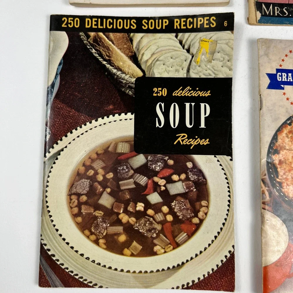 Pillsbury Culinary Arts Vintage Cookbook Lot 4pc Retro 1930s-50s Ephemera